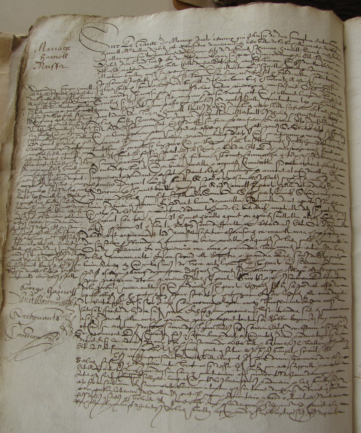 Exemple d'un document d'archives