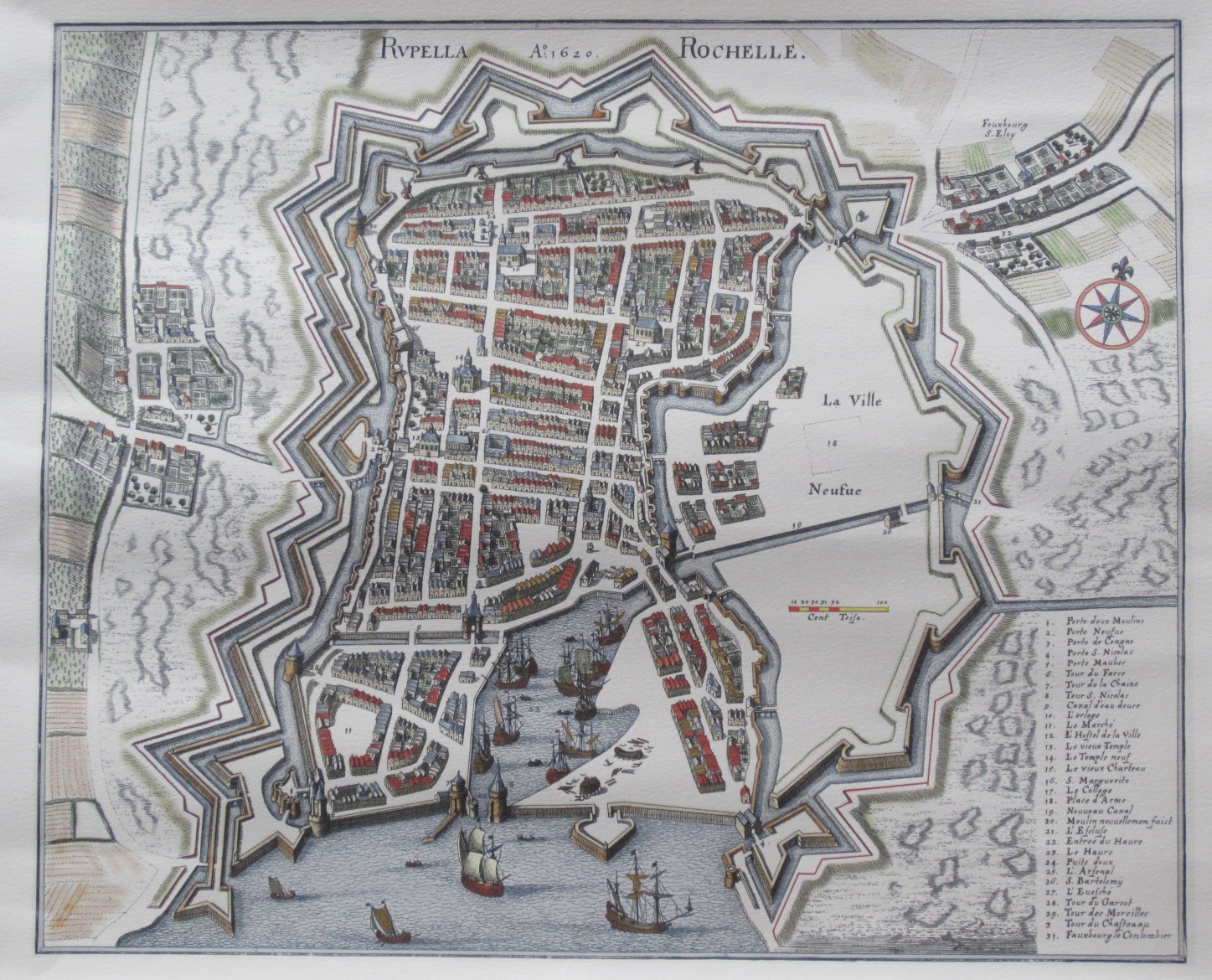 Plan de La Rochelle en 1620